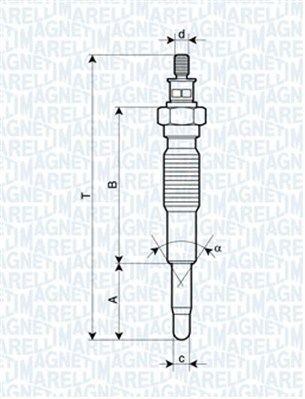 MAGNETI MARELLI Żeraviaca sviečka 062900077304 Žhaviče MAGNETI MARELLI Mitsubishi GRANDIS 062900077304