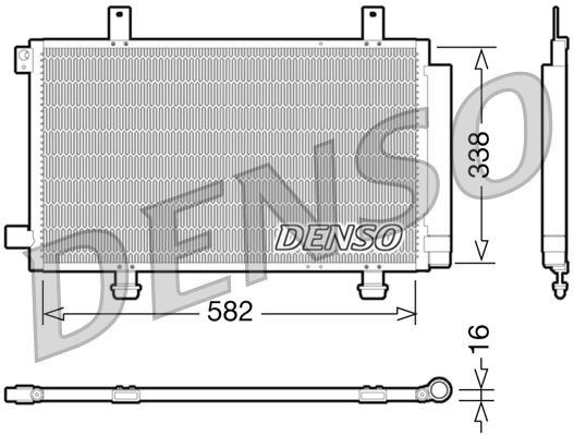 DENSO Kondensor, klimatanläggning DCN47002 DCN47002 AC-kondensor DENSO FIAT 132