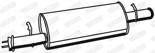 Silencieux intermédiaire WALKER 19608 WALKER 19608 Échappement intermédiaire Land Rover DISCOVERY 2003