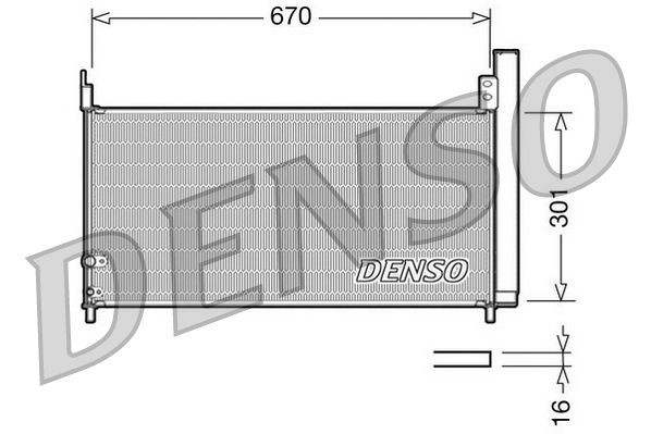 DENSO Kondensaator, kliimaseade DCN50037 DCN50037 Kliimaradiaator TOYOTA RAV 4 DENSO