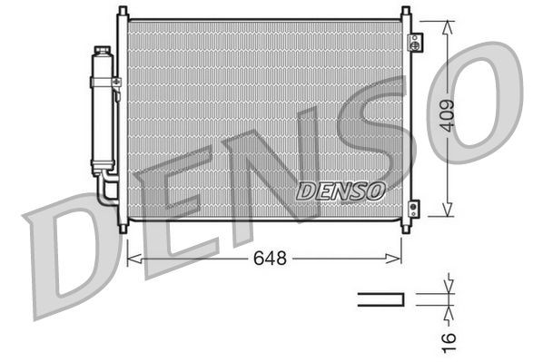 DENSO Kondensor, klimatanläggning DCN46001 DCN46001 DENSO kondensor Nissan NP300 PICKUP
