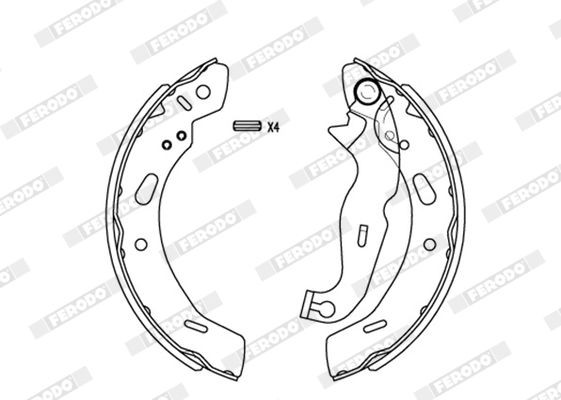 FERODO Kit ganasce freni FSB4080 FSB4080 PREMIER costo Ganasce freno MERCEDES-BENZ MARCO POLO FERODO