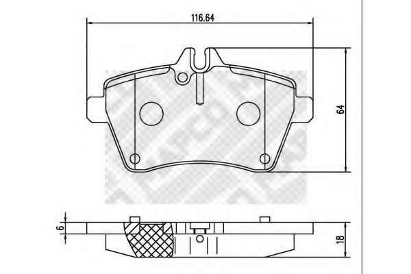 MAPCO Brake pad set 6839 6839 MAPCO LAND ROVER disc brake pads