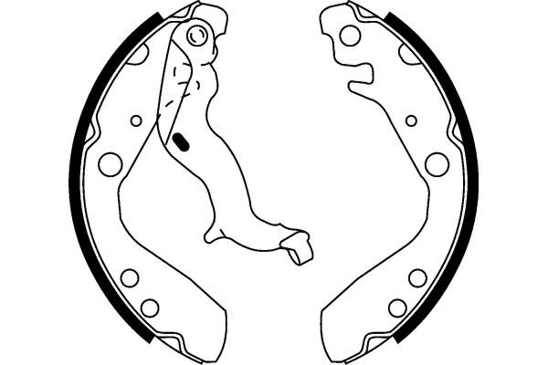 MAPCO Brake Shoe Set 8524 MAPCO 8524 Accord Hatchback drum brake shoe support pads replacement