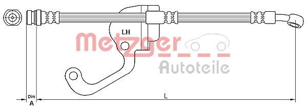 METZGER Tubo freno 4116229 4116229 costo Tubi freno HYUNDAI COUPE METZGER