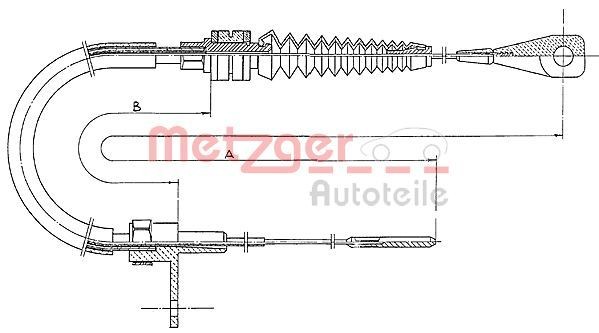 METZGER Gaskabel 11.0651 Opel ASTRA Gaskabel METZGER 11.0651