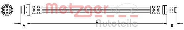 METZGER Bremžu šļūtene 4110796 Bremžu šļūtenes METZGER S70 4110796 lēti