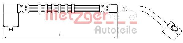 METZGER Bromsslang 4110685 METZGER 4110685 Bromsslang PT Cruiser Kombi original