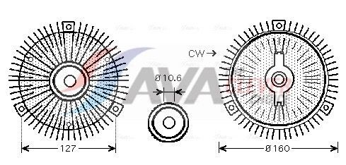 Embraiagem, ventilador do radiador AVA COOLING SYSTEMS MSC488 AVA COOLING SYSTEMS MSC488: Embraiagem ventilador do radiador SsangYoung REXTON 2012