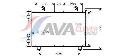 AVA COOLING SYSTEMS Radiateur PEA2319 AVA COOLING SYSTEMS PEA2319 Radiator TALBOT Express 1000-1500 Flatbed Vrachtwagen / Chassis goedkoop