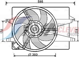 AVA COOLING SYSTEMS Køleventilator FD7553 FD7553 Køleventilator AVA COOLING SYSTEMS MAZDA 323