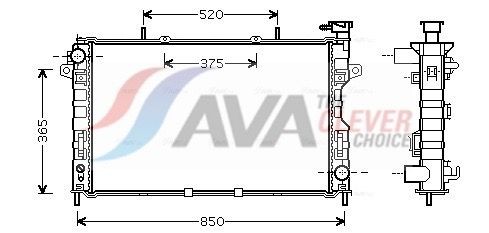 AVA COOLING SYSTEMS Kühler, Motorkühlung CR2117 CR2117 AVA COOLING SYSTEMS Kühler Chrysler Voyager rg Kosten