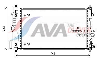 AVA COOLING SYSTEMS Jäähdytin, moottorin jäähdytys OL2546 AVA COOLING SYSTEMS OL2546 Jäähdytin, moottorin jäähdytys