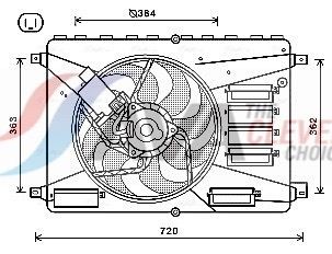 AVA COOLING SYSTEMS Radiatora ventilators FD7556 AVA COOLING SYSTEMS FD7556 Radiatora ventilators