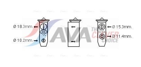 Expansieventiel airco AVA COOLING SYSTEMS DN1358 AVA COOLING SYSTEMS DN1358 Expansieventiel airco NISSAN QASHQAI 2012