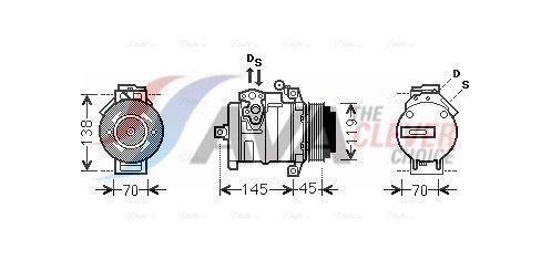 AVA COOLING SYSTEMS Compressore aria condizionata MSAK530 MSAK530 costo Compressore aria condizionata MERCEDES-BENZ VIANO AVA COOLING SYSTEMS