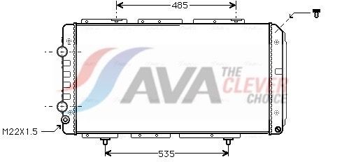 AVA COOLING SYSTEMS Radiateur du moteur PE2150 Peugeot 504 Radiateur moteur AVA COOLING SYSTEMS PE2150