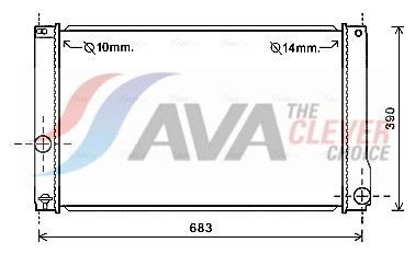 Radiatore motore AVA COOLING SYSTEMS TO2608 AVA COOLING SYSTEMS TO2608 costo Radiatore Toyota PRIUS 2015