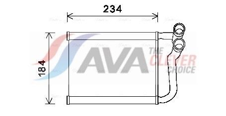 AVA COOLING SYSTEMS Varmeapparat register HY6253 AVA COOLING SYSTEMS HY6253 Oppvarming / lufting Hyundai Accent MC 2007