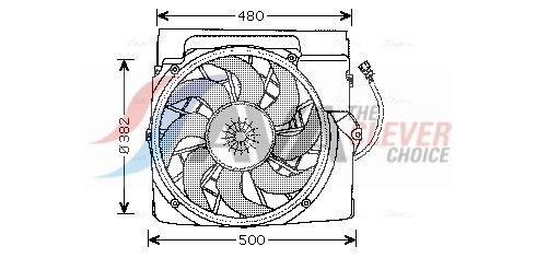 AVA COOLING SYSTEMS Fan, radiator BW7511 BW7511 AVA COOLING SYSTEMS radiator fan for BMW 7 Series