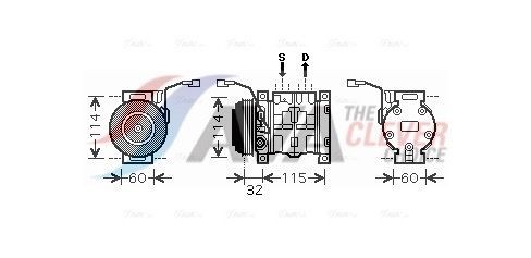 AVA COOLING SYSTEMS Kompresor klimatizácie SZAK110 Kompresor klimatizácie AVA COOLING SYSTEMS SUZUKI SZAK110