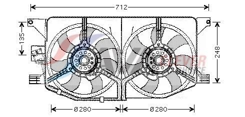 AVA COOLING SYSTEMS Kylfläkt MS7510 MS7510 Kylfläkt AVA COOLING SYSTEMS MERCEDES-BENZ E-klass