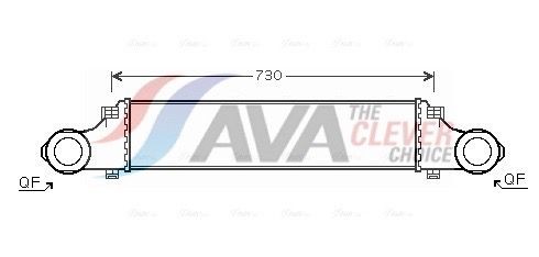 AVA COOLING SYSTEMS Vahejahuti MSA4354 Õhuradiaator AVA COOLING SYSTEMS SLK MSA4354 odav