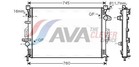 Radiators, Motora dzesēšanas sistēma AVA COOLING SYSTEMS FDA2425 AVA COOLING SYSTEMS FDA2425 Ūdens radiatori Volvo V70 2016