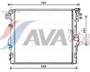 Ψυγείο, ψύξη κινητήρα AVA COOLING SYSTEMS JE2052 AVA COOLING SYSTEMS JE2052 Ψυγειο νερου JEEP WRANGLER 2007