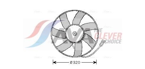 AVA COOLING SYSTEMS Kjølevifte OL7522 AVA COOLING SYSTEMS OL7522 Radiatorvifte Opel Omega B Caravan pris