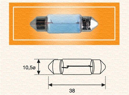 MAGNETI MARELLI Lyspære, nummerskiltlys 009423100000 Skyltbelysning MAGNETI MARELLI Fiat 127 009423100000