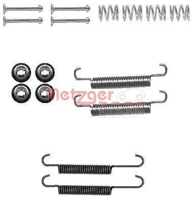 METZGER Kit de acessórios, maxilas de travão de estacionamento 105-0893 Kit de acessórios maxilas do travão METZGER 2 105-0893 baratos
