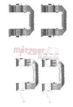 METZGER Kit accessori, pastiglia freno 109-1722 109-1722 Kit accessori, pastiglia freno NISSAN LEAF METZGER costo