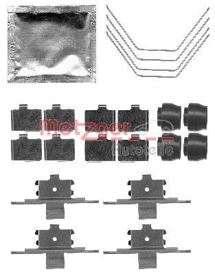 METZGER Kit de acessórios, pastilhas de travão 109-1791 Kit de acessórios, pastilhas de travão METZGER RANGER 109-1791 baratos