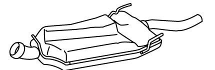 VEGAZ Koncový tlmič výfuku SBS-37 VEGAZ SBS-37 Zadný tlmič výfuku SAAB 90 Coupe lacné