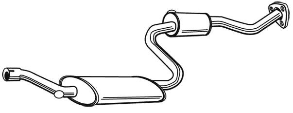 VEGAZ Mittenljuddämpare VOS-112 VEGAZ VOS-112 Mellan ljuddämpare VOLVO S40 original