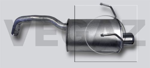 VEGAZ Πίσω σιλανσιέ FTS-371 VEGAZ FTS-371 Τελικά σιλανσιέ Fiat 500X γνήσια τιμες
