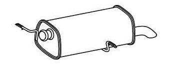 VEGAZ Marmitta PGS-246 PGS-246 costo Marmitta posteriore PEUGEOT 407 VEGAZ