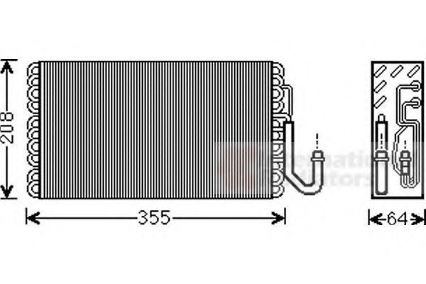 VAN WEZEL Evaporatore climatizzatore 3000V547 3000V547 costo Evaporatore climatizzatore MERCEDES-BENZ CLK VAN WEZEL