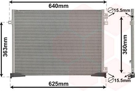 VAN WEZEL Condensador, ar condicionado 43005400 Condensador de climatização VAN WEZEL Nissan NV400 43005400