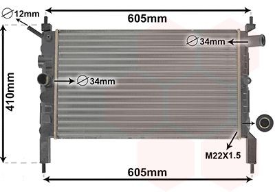 VAN WEZEL Radiaator, mootorijahutus 37002023 VAN WEZEL 37002023 Jahutusradiaator Opel Astra F Caravan odava hinnaga