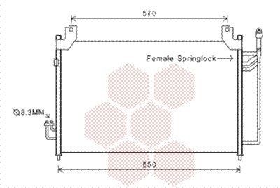 VAN WEZEL Kondensator, klimaanlæg 27005240 VAN WEZEL 27005240 AC condenser Mazda CX-7 billig