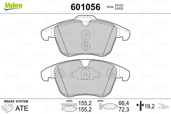 VALEO Piduriklotsid 601056 Sport piduriklotsid VALEO S-TYPE 601056 odav