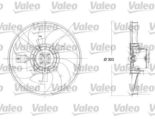 VALEO Ventilador de radiador 698187 VALEO 698187 Ventilador refrigeração do motor Renault Laguna 1 Grandtour baratos