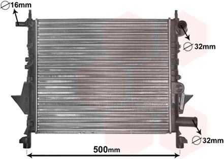 Radiatore motore VAN WEZEL 43002217 VAN WEZEL 43002217 Radiatore acqua RENAULT TWINGO 1999