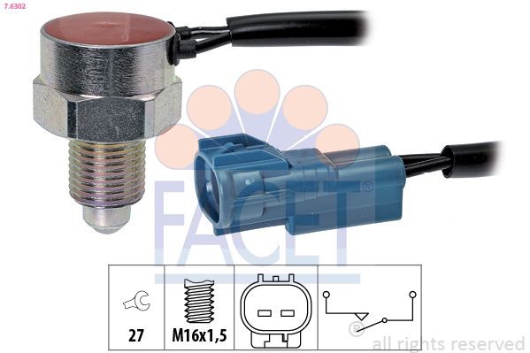 FACET Achteruitrijschakelaar 7.6302 Achteruitrijlicht schakelaar FACET CELICA 7.6302 goedkoop