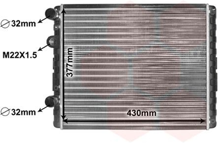 Køler, motorkøling VAN WEZEL 58002129 VAN WEZEL 58002129 Radiator SEAT AROSA 2003