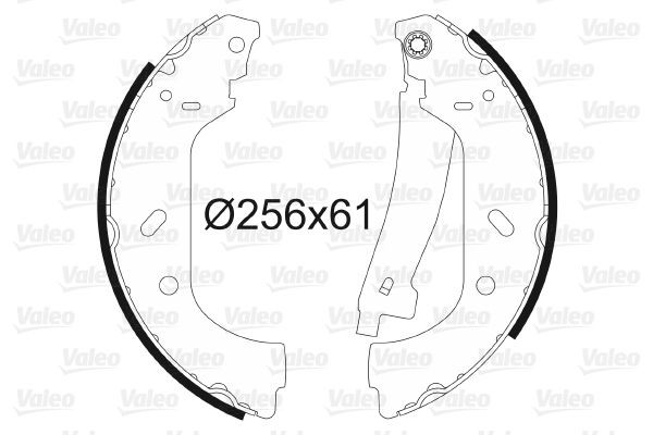 Σετ σιαγόνων φρένων VALEO 562552 VALEO 562552 Σιαγόνων φρένων PEUGEOT EXPERT 2004