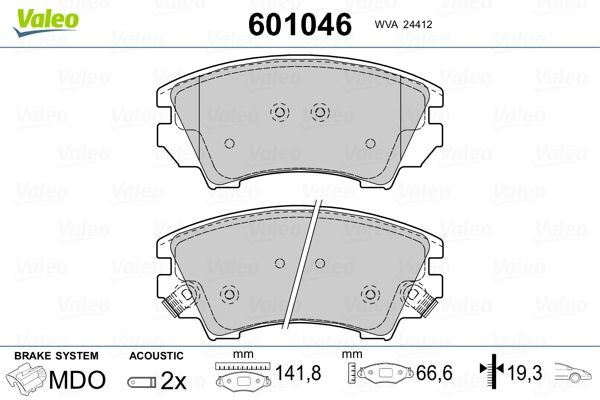 VALEO Bremseklodser 601046 Sports bremseklodser VALEO Saab 95 Stationcar 601046