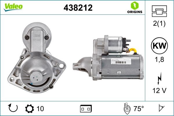 Startmotor VALEO 438212 VALEO 438212: Startmotoren Chevy SILVERADO 2000
